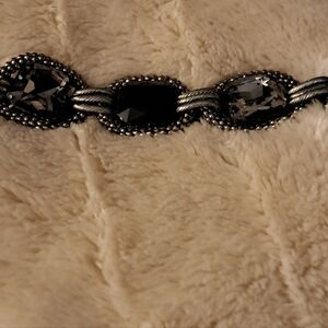 Elegant Black and Silver Women's Bracelet